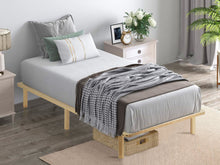 Load image into Gallery viewer, Ohio Single Wooden Bed Base - Natural