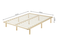 Load image into Gallery viewer, Ohio Double Wooden Bed Base - Natural