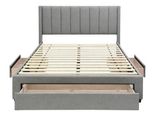 Load image into Gallery viewer, Hopkins Queen Bed Frame with Storage - Light Grey At Betalife
