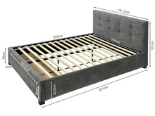 Load image into Gallery viewer, Robson Queen Bed Frame with Storage - Grey