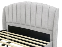 Load image into Gallery viewer, Barney Queen Bed Frame With Storage - Light Grey