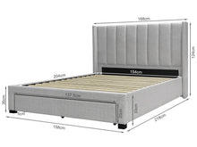 Load image into Gallery viewer, Hogan Queen Bed Frame with Storage - Light Grey