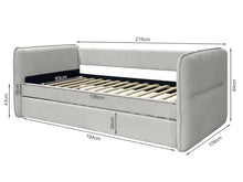 Load image into Gallery viewer, Joyce Single Trundle Bed Frame - Pearl