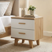 Load image into Gallery viewer, Alton Bedside Table - Natural + White