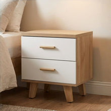 Load image into Gallery viewer, Alton Bedside Table - Natural + White
