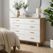 Load image into Gallery viewer, Alton Low Boy 8 Drawers - Natural + White