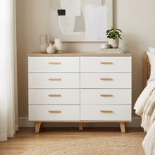 Load image into Gallery viewer, Alton Low Boy 8 Drawers - Natural + White
