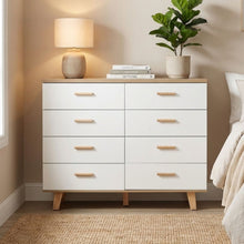 Load image into Gallery viewer, Alton Low Boy 8 Drawers - Natural + White