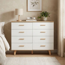 Load image into Gallery viewer, Alton Low Boy 8 Drawers - Natural + White