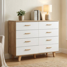 Load image into Gallery viewer, Alton Low Boy 8 Drawers - Natural + White