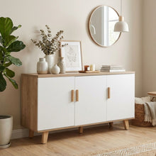 Load image into Gallery viewer, Alton Sideboard Buffet Table - Natural+White