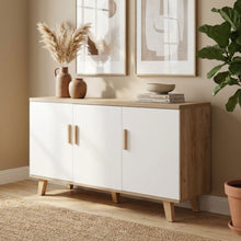 Load image into Gallery viewer, Alton Sideboard Buffet Table - Natural+White