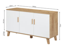 Load image into Gallery viewer, Alton Sideboard Buffet Table - Natural+White