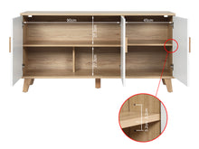 Load image into Gallery viewer, Alton Sideboard Buffet Table - Natural+White