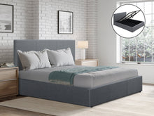 Load image into Gallery viewer, Carbine Double Gas Lift Storage Bed Frame - Dark Grey
