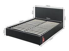 Load image into Gallery viewer, Carbine Queen Gas Lift Storage Bed Frame - Black