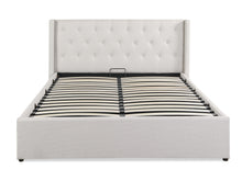 Load image into Gallery viewer, Johnson Queen Gas Lift Storage Bed Frame - White
