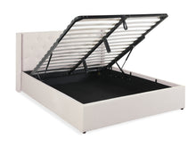 Load image into Gallery viewer, Johnson Queen Gas Lift Storage Bed Frame - Beige