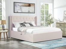 Load image into Gallery viewer, Johnson Queen Gas Lift Storage Bed Frame - Beige