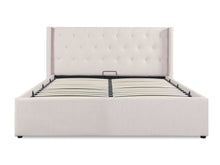 Load image into Gallery viewer, Johnson Queen Gas Lift Storage Bed Frame - Beige