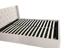 Load image into Gallery viewer, Johnson Queen Gas Lift Storage Bed Frame - Beige
