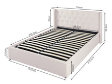 Load image into Gallery viewer, Johnson Queen Gas Lift Storage Bed Frame - Beige