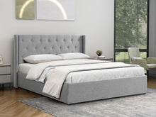 Load image into Gallery viewer, Johnson Queen Gas Lift Storage Bed Frame - Grey
