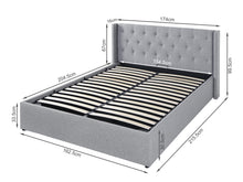 Load image into Gallery viewer, Johnson Queen Gas Lift Storage Bed Frame - Grey