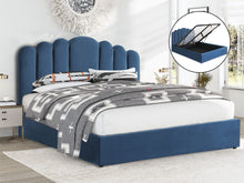 Load image into Gallery viewer, Edward Queen Gas Lift Storage Bed Frame - Blue
