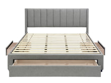 Load image into Gallery viewer, Hopkins Super King Bed Frame with Storage - Light Grey At Betalife

