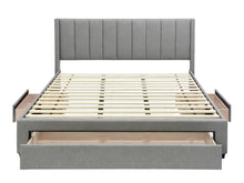 Load image into Gallery viewer, Hopkins Super King Bed Frame with Storage - Light Grey