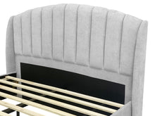 Load image into Gallery viewer, Barney Queen Bed Frame With Storage - Grey