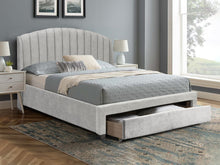 Load image into Gallery viewer, Barney Super King Bed Frame With Storage - Light Grey