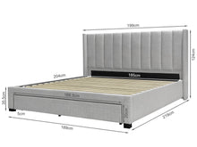 Load image into Gallery viewer, Hogan Super King Bed Frame with Storage - Light Grey