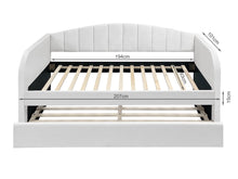 Load image into Gallery viewer, Majura Single Trundle Bed Frame - Cream