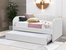 Load image into Gallery viewer, Majura Single Trundle Bed Frame - Cream