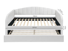 Load image into Gallery viewer, Majura Single Trundle Bed Frame - Cream