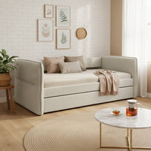 Load image into Gallery viewer, Joyce Single Trundle Bed Frame - Oat White