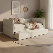 Load image into Gallery viewer, Joyce Single Trundle Bed Frame - Oat White