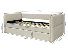 Load image into Gallery viewer, Joyce Single Trundle Bed Frame - Oat White