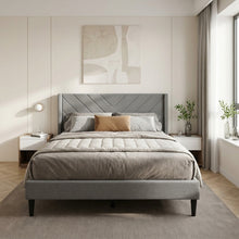 Load image into Gallery viewer, Bassie Double Bed Frame - Light Grey