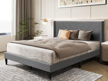 Load image into Gallery viewer, Bassie Double Bed Frame - Light Grey