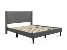 Load image into Gallery viewer, Bassie Double Bed Frame - Light Grey