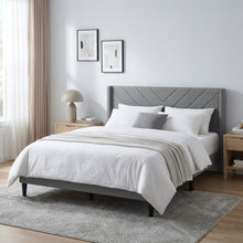 Load image into Gallery viewer, Bassie Queen Bed Frame - Light Grey