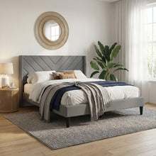 Load image into Gallery viewer, Bassie Queen Bed Frame - Light Grey