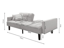Load image into Gallery viewer, Boston 3 Seater Sofa Bed - Oat White