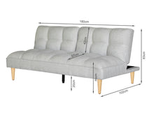 Load image into Gallery viewer, Barton 3 Seater Sofa Bed - Light Grey