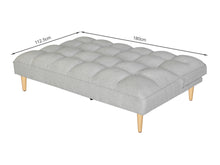 Load image into Gallery viewer, Barton 3 Seater Sofa Bed - Light Grey