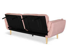 Load image into Gallery viewer, Dover 3 Seater Sofa Bed - Pink