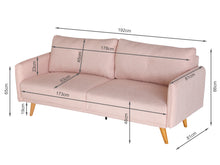 Load image into Gallery viewer, Harlan 3 Seater Sofa - Pink